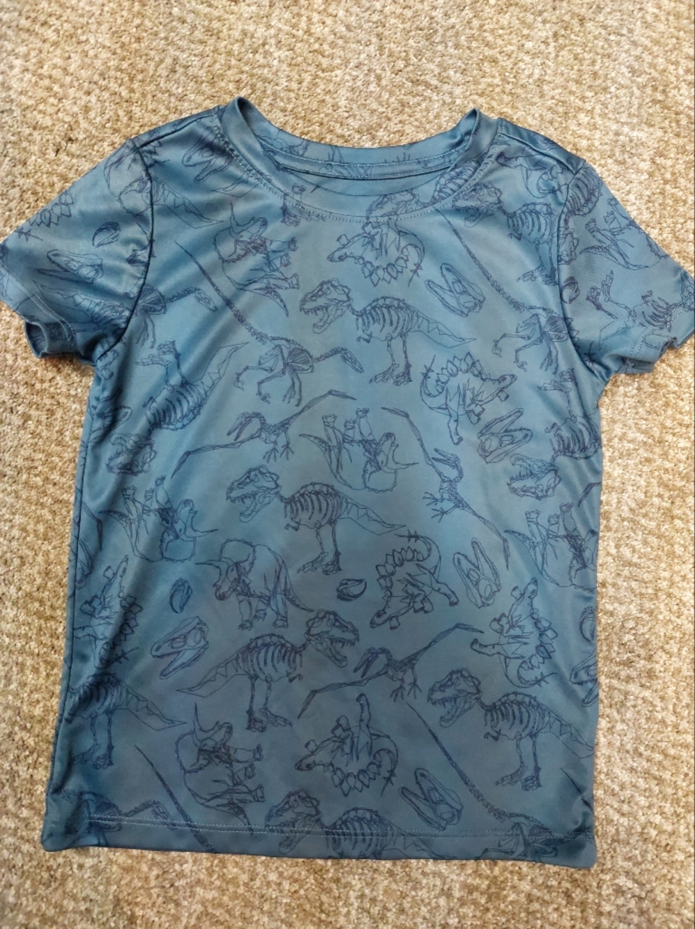 Cat & Jack Blue Shirt with Navy Dinosaur Sketches
